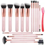 Real Perfection Pink Makeup Brush Set - 16 Pieces miniatura 1