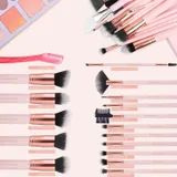 Real Perfection Pink Makeup Brush Set - 16 Pieces miniatura 2