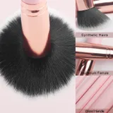 Real Perfection Pink Makeup Brush Set - 16 Pieces miniatura 5
