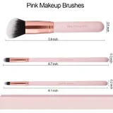 Real Perfection Pink Makeup Brush Set - 16 Pieces miniatura 6