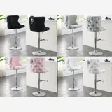 Silla de bar ST100 terciopelo — Rosa miniatura 2
