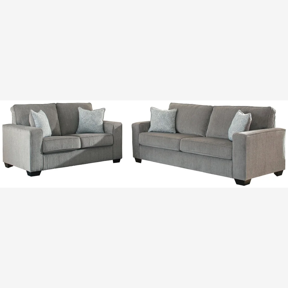 Juego sofá y loveseat gris hoja azul — Oferta 4 de Julio - imagen 1