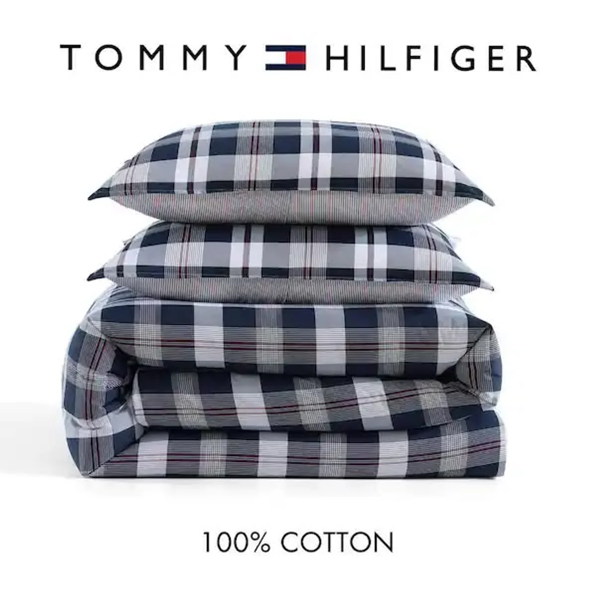 Juego de cama Tommy Hilfiger — Plaid 100% algodón - imagen 1