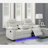 Juego de sala U157 reclinable LED — 3 piezas blanco miniatura 2