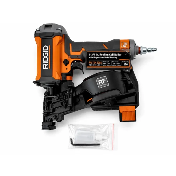 RIDGID 1-3/4 in. Roofing Coil Nailer with Magnesium Metal Housing
