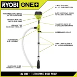 RYOBI 18V ONE+ Telescoping Pole Pump Kit with Battery and Charger miniatura 4