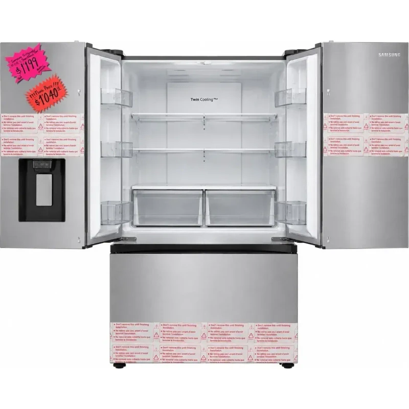 Refrigerador Samsung Bespoke 31 Pies Cúbicos 4 Puertas Acero Inoxidable Beverage Center RF31CG7400SRAA