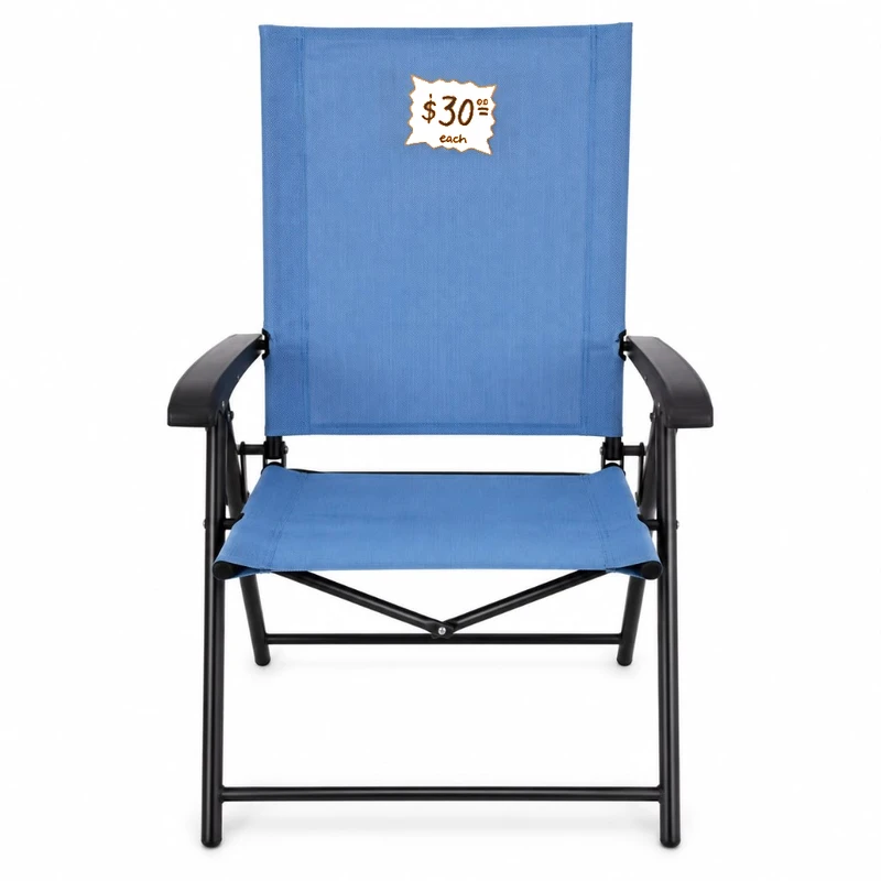 Silla plegable de patio — Azul
