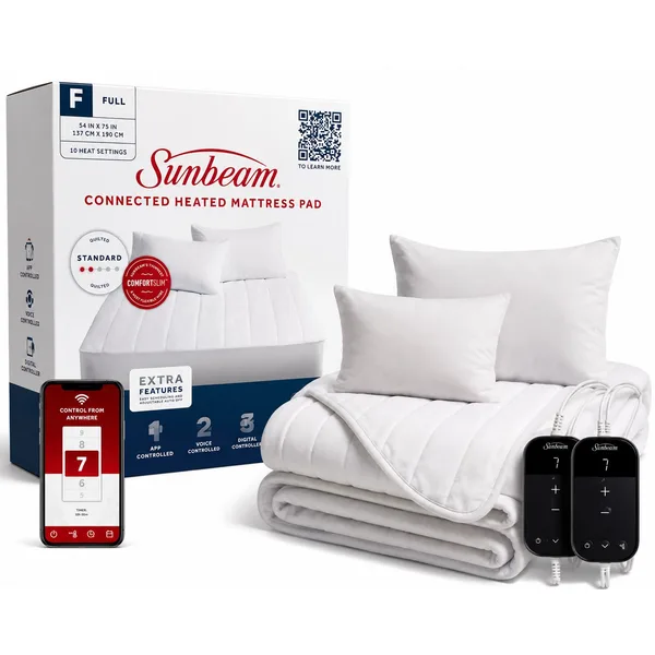 Sunbeam Connected Heated Mattress Pad - Full Size