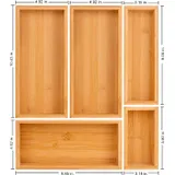 Teicui Bamboo Drawer Organizer Set - Expandable and Stackable miniatura 3
