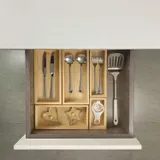 Teicui Bamboo Drawer Organizer Set - Expandable and Stackable miniatura 5