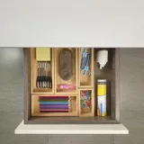 Teicui Bamboo Drawer Organizer Set - Expandable and Stackable miniatura 6
