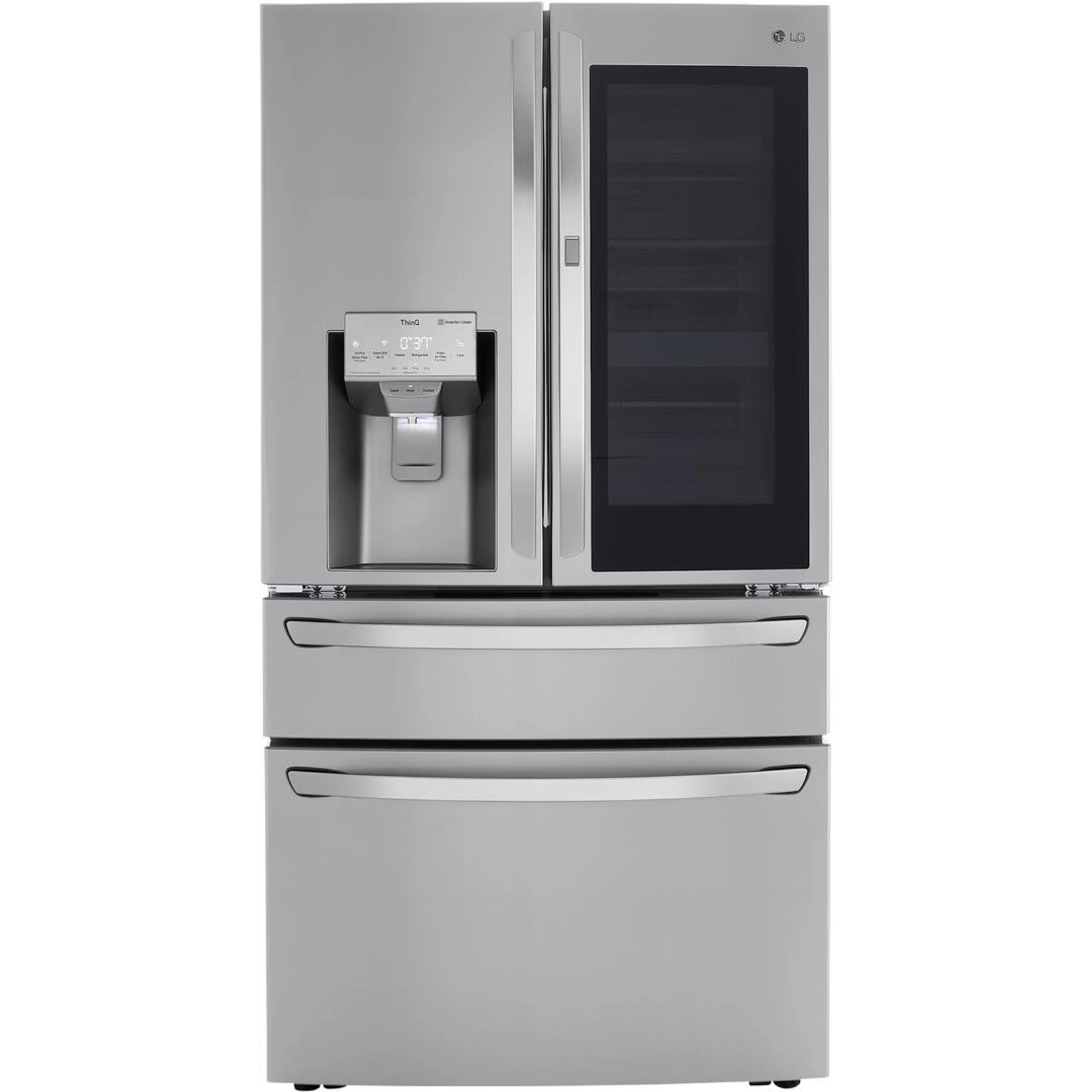 Refrigerador LG InstaView 23 Pies Cúbicos French Door PrintProof Acero Inoxidable LRMVC2306S - imagen 1