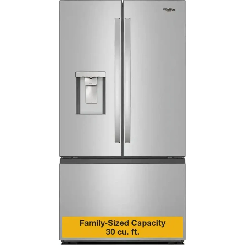 Refrigerador Whirlpool French Door 30 Pies Cúbicos 3 Puertas Acero Inoxidable WRFF3736SZ